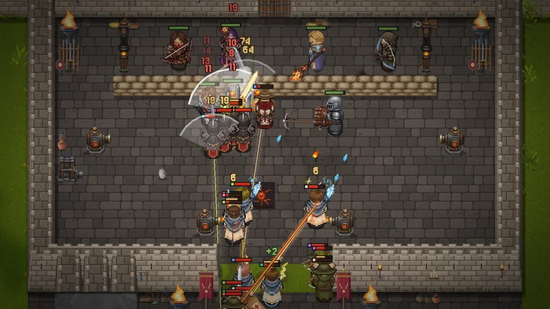 Raid Haven screenshot: Twinbound raiders, linked in pairs, revive each other.
